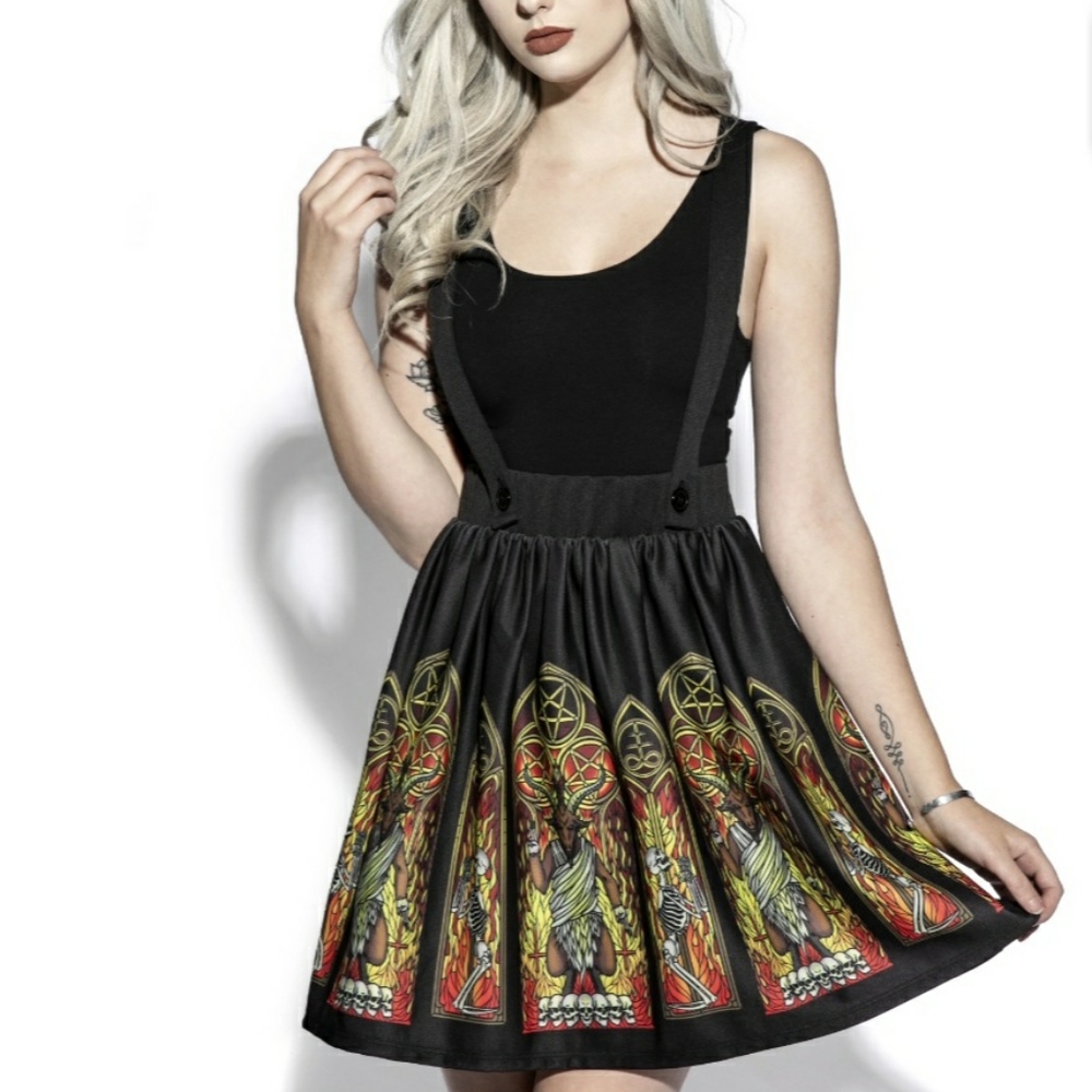 Black Craft suspender Skirt